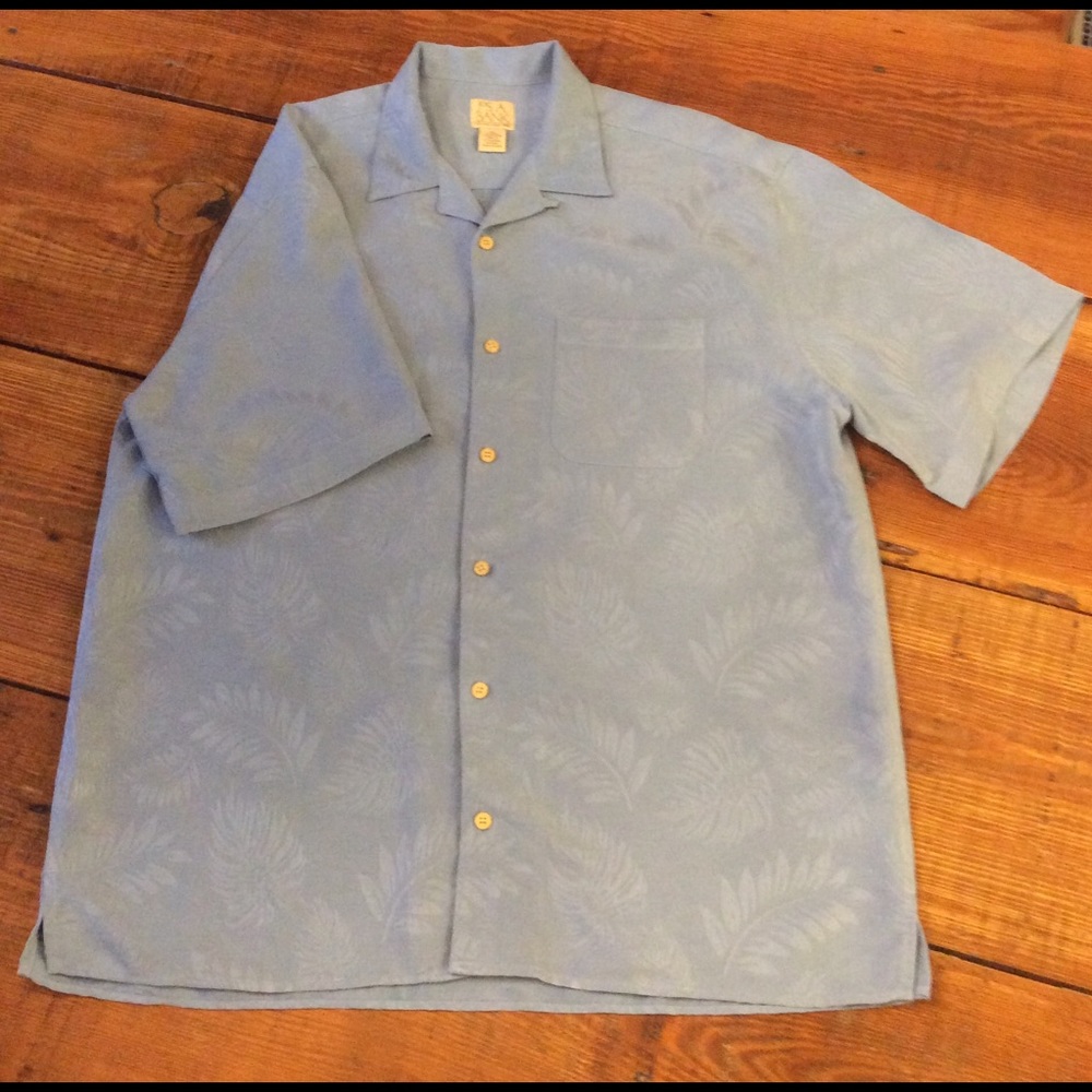 Mens Light Blue XL Jos. A. Bank Short Sleeve Shirt